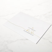 結婚式の日に私の花嫁に可愛いメッセージ 箔招待状 (回転した状態)