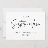 結婚式の日に義理の姉に写真を送る サンキューカード (正面)