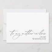 「結婚式の日に義理の母に」カード (正面)