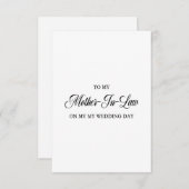 結婚式の日に義理の母に サンキューカード (正面/裏面)