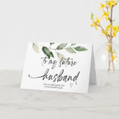 結婚式の日に花嫁から来る夫へ カード (黄色い花)