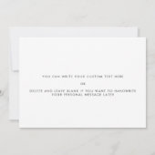 結婚式の日に花嫁の友達へ シンプルなカード 招待状 (裏面)