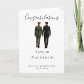 結婚式の日に2人の舞踏会でお祝い カード (正面)