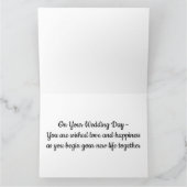 結婚式の日に、タックス・ブラザーの花婿を迎える カード (内部)