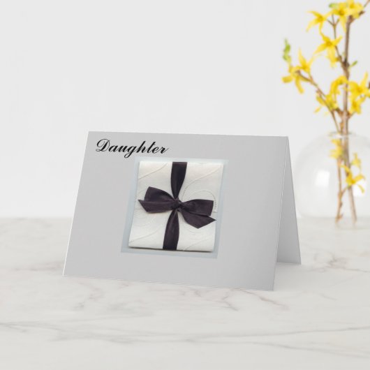 結婚式の日に「娘」 カード (黄色い花)