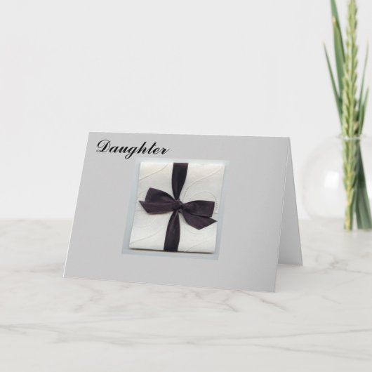 結婚式の日に「娘」 カード (正面)