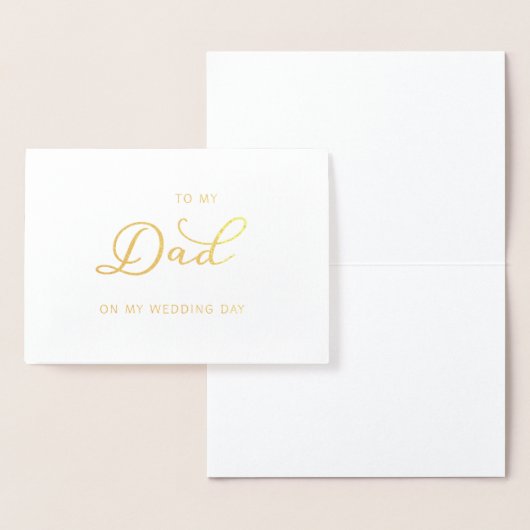 結婚式の日のカードでパパに金箔 箔カード (ディスプレー)