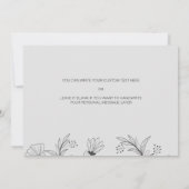 結婚式の日のカードで両親にフローラ 招待状 (裏面)