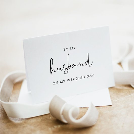 結婚式の日のカードで夫にアデラ サンキューカード