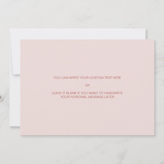 結婚式の日のカードで新郎にフローラ 招待状 (裏面)