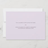 結婚式の日のカードで新郎にフローラ 招待状 (裏面)