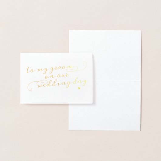 結婚式の日のカードで私の新郎に 箔カード (ディスプレー)