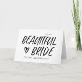 結婚式の日のカードで私の美しい花嫁 カード (正面)