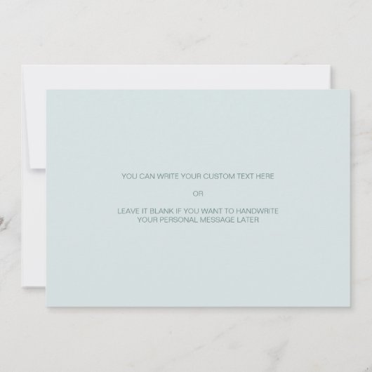 結婚式の日のカードで私の花嫁にフローラ 招待状 (裏面)