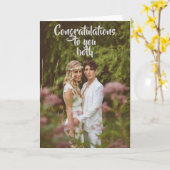 結婚式の日のカード – 何年もの間来 カード (黄色い花)