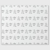 結婚式の日のシャンパングラス 白 シームレス ラッピングペーパー (フラット)