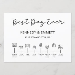 結婚式の日のタイムラインプログラム プログラム