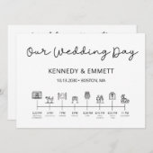 結婚式の日のタイムラインプログラム プログラム (正面/裏面)