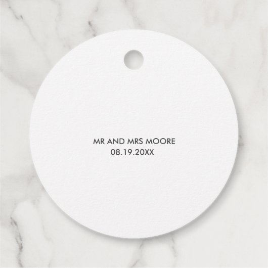 結婚式の日の写真ありがとう フェイバータグ (裏面)