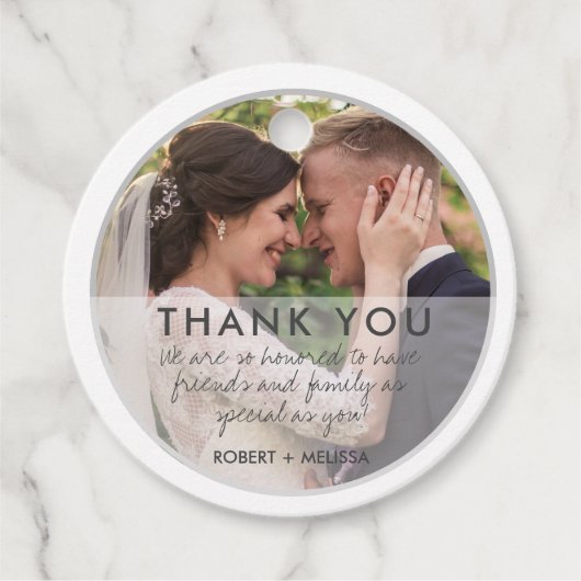 結婚式の日の写真ありがとう フェイバータグ (正面)