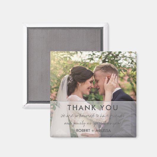 結婚式の日の写真ありがとう マグネット (正面/裏面)