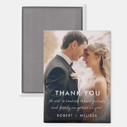 結婚式の日の写真ありがとう マグネット (正面/裏面)