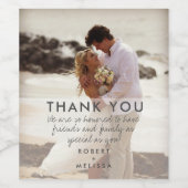 結婚式の日の写真ありがとう ワインラベル (シングルラベル)