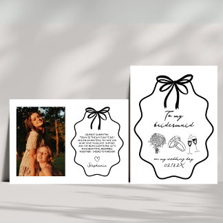 結婚式の日の写真に私の花嫁を手で描いた 招待状