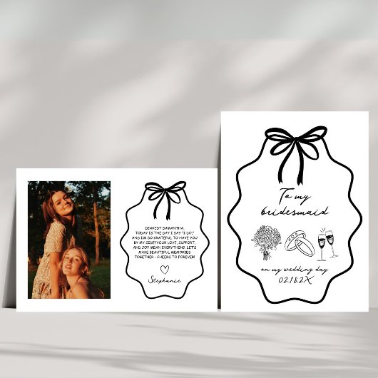 結婚式の日の写真に私の花嫁を手で描いた 招待状