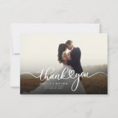 結婚式の日の写真の手書付き感謝 ノートカード (正面)