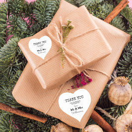 結婚式の日の名前とミセス・ネームありがとう ハートシール