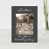 結婚式の日の妹さん カード (正面)