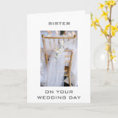 結婚式の日の妹 – 恋と幸せ カード (黄色い花)