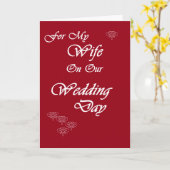 結婚式の日の妻 カード (黄色い花)
