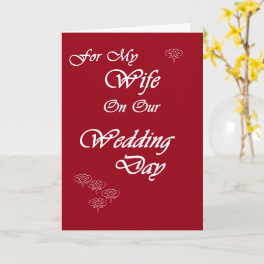 結婚式の日の妻 カード (黄色い花)