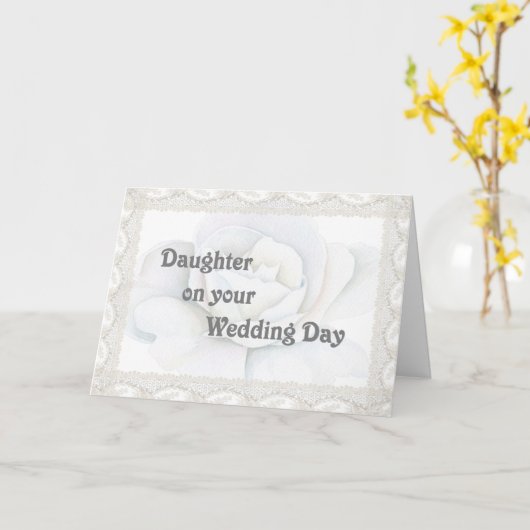 結婚式の日の娘のカード カード (黄色い花)