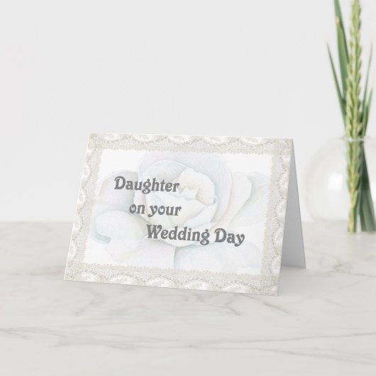 結婚式の日の娘のカード カード (正面)