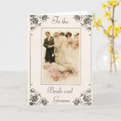 結婚式の日の挨拶状 カード (黄色い花)