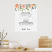 結婚式の日の祈りの言葉 ポスター (キッチン)