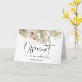 結婚式の日の私たちの役人に感謝する司祭 カード (黄色い花)