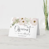 結婚式の日の私たちの役人に感謝する司祭 カード (正面)