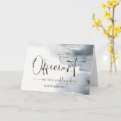 結婚式の日の私たちの役人に感謝する司祭 カード (黄色い花)