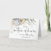 結婚式の日の私の母に感謝の花嫁 カード (正面)