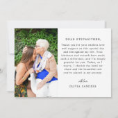結婚式の日の義母の写真 サンキューカード (裏面)