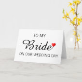 結婚式の日の花嫁のグリーティングカード カード (黄色い花)