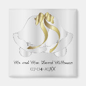 結婚式の日の花嫁/新郎キープサムマグネット マグネット (正面)