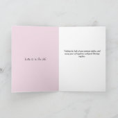 結婚式の日はピンクの黄色のバラを願う カード (内部)