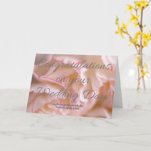 結婚式の日をおめでとうございます カード (黄色い花)