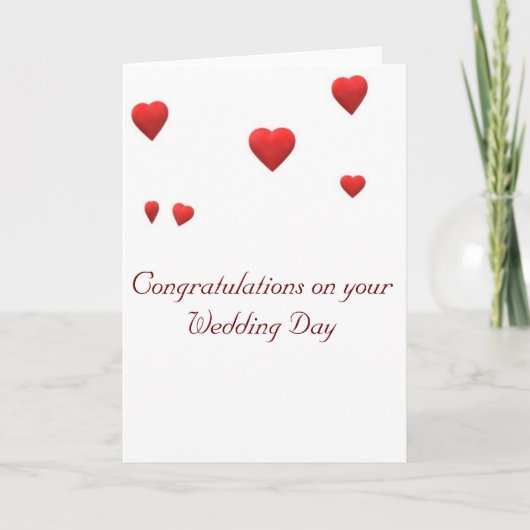 結婚式の日をおめでとうございます カード (正面)