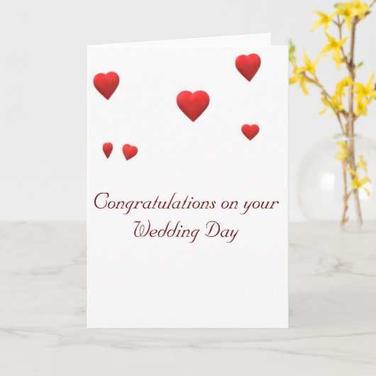 結婚式の日をおめでとうございます カード (黄色い花)